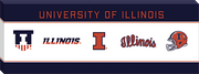 Illinois Fighting Illini Evolution logo Canvas