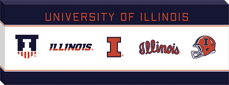 Illinois Fighting Illini Evolution logo Canvas