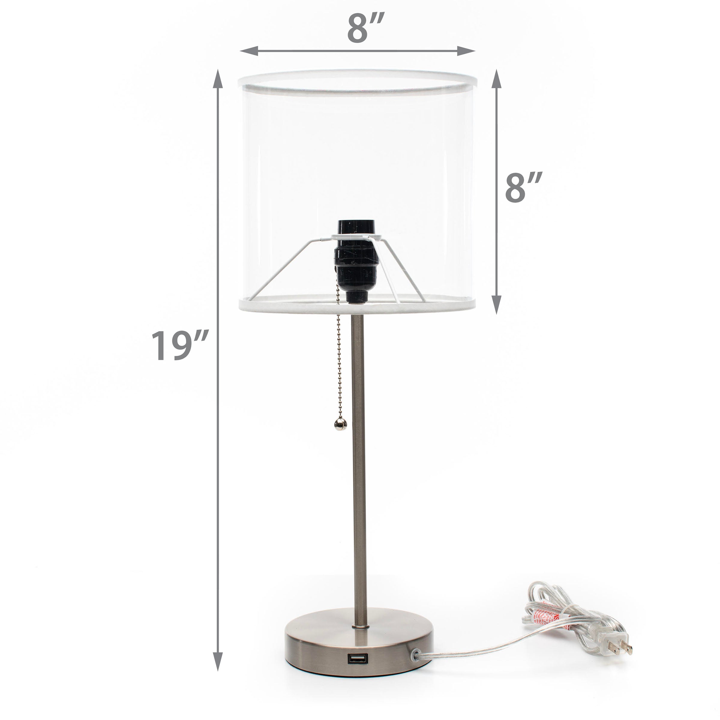 University of Illinois Chrome Lamp