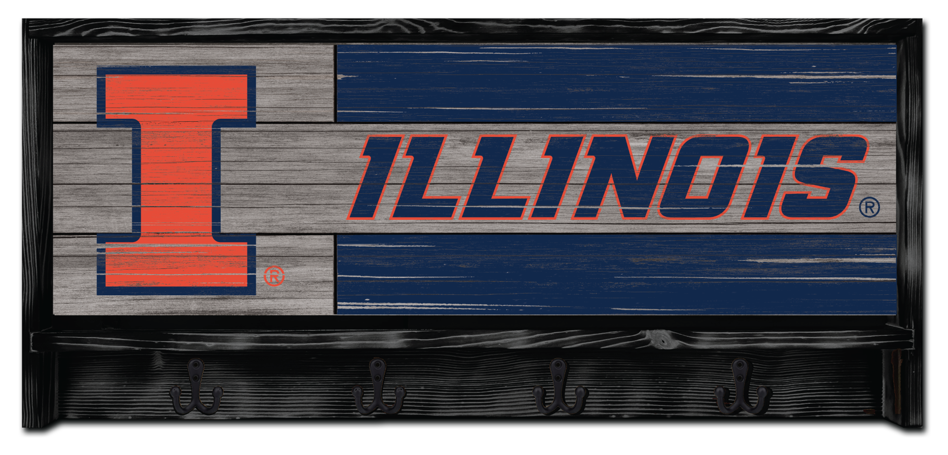 Illinois Fighting Illini Wordmark Coat Rack