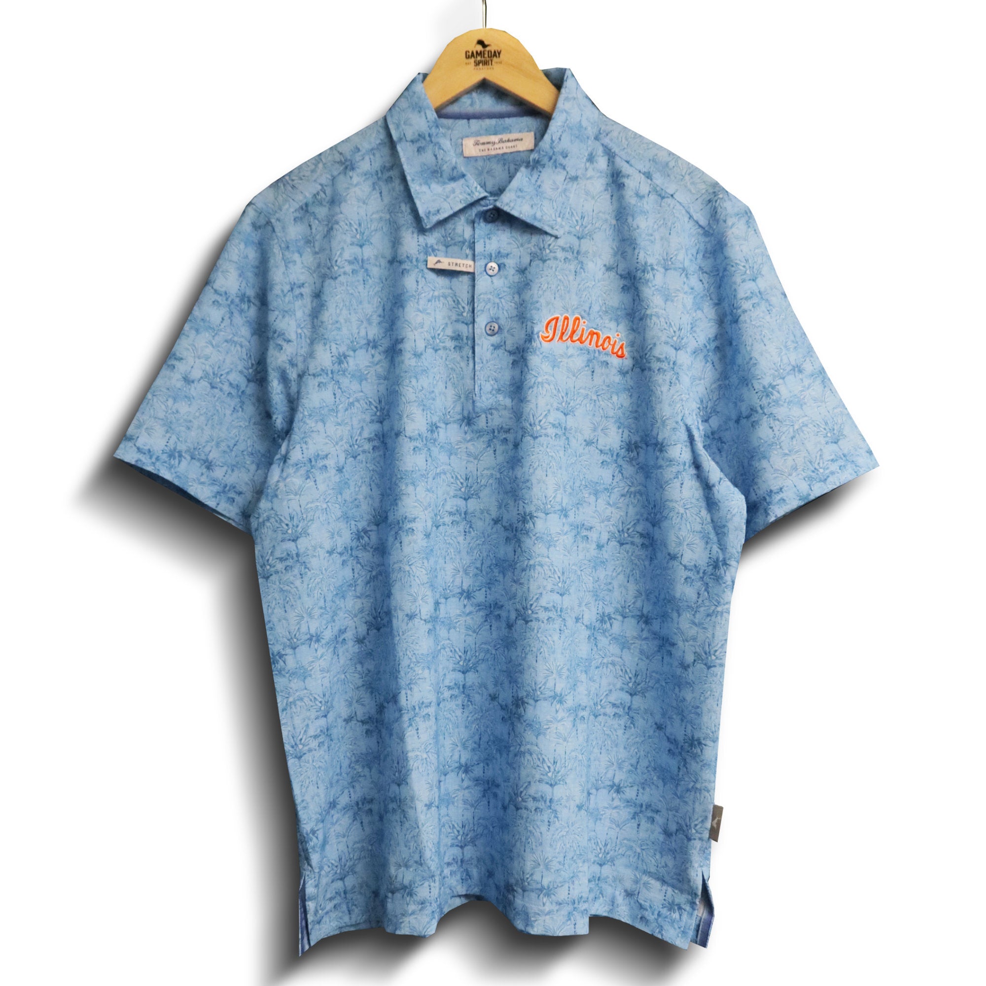 Illinois Polo Men's Palm Blue Script Tommy Bahama