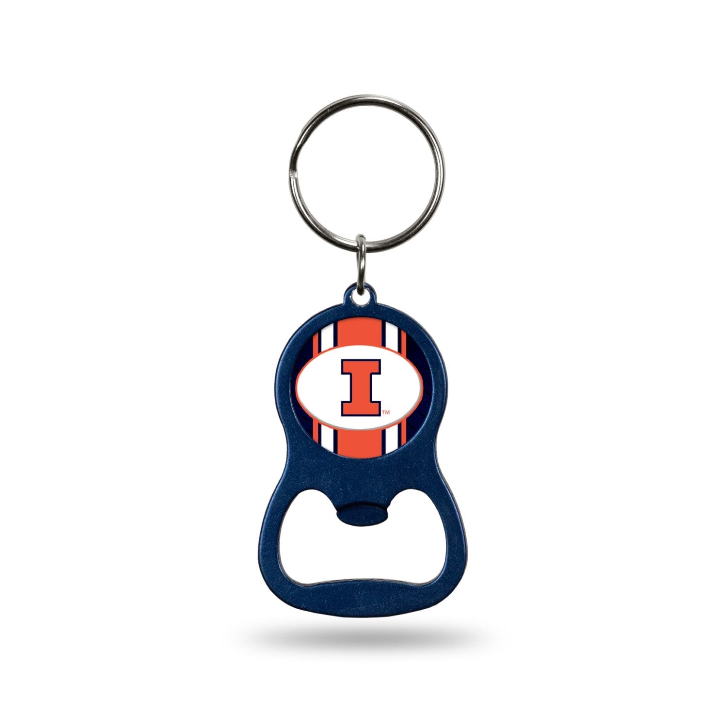 Fighting Illini Bottle Opener Navy Keychain