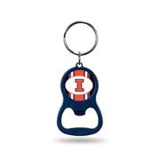 Fighting Illini Bottle Opener Navy Keychain