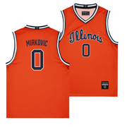 Illinois Fighting Illini NIL Basketball Jersey Script #0 Mirkovic