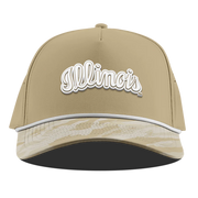 Illinois Hat Tan/Camo Script