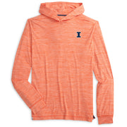 Illinois Fighting Illini Men's Johnnie-O Heather Orange Lightweight Hoodie