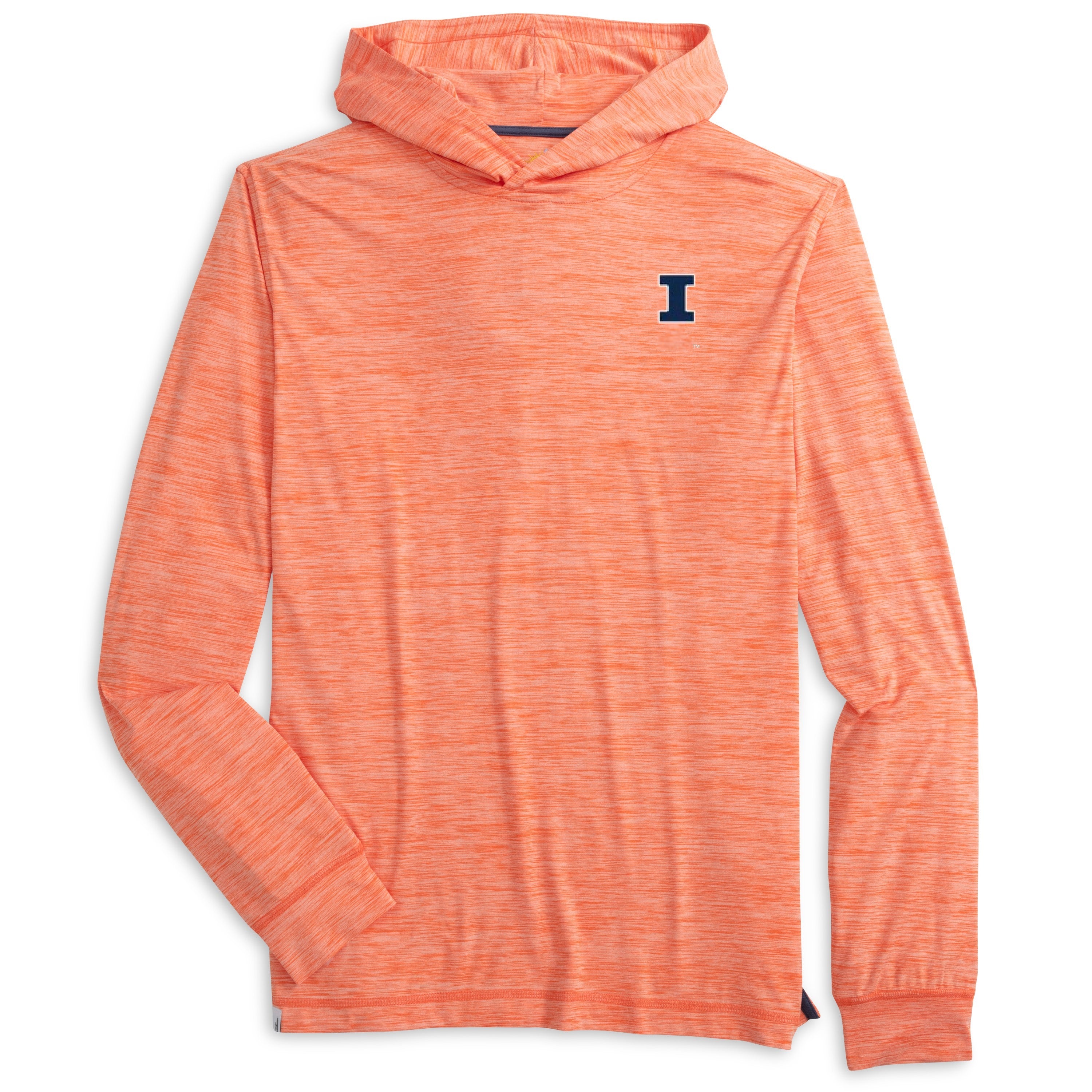 Illinois Fighting Illini Men's Johnnie-O Heather Orange Lightweight Hoodie