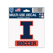 Illinois Fighting Illini Soccer Decal