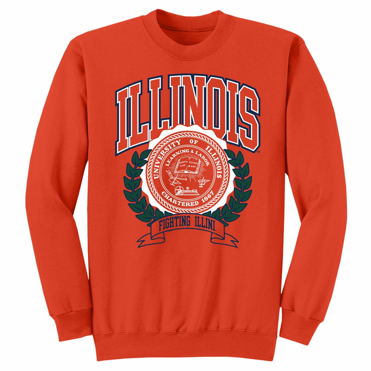 Illinois Fighting Illini School Seal Heavyweight Crew
