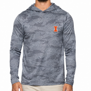 Illinois Flag & Anthem Performance Lightweight Camo Hoodie Tee