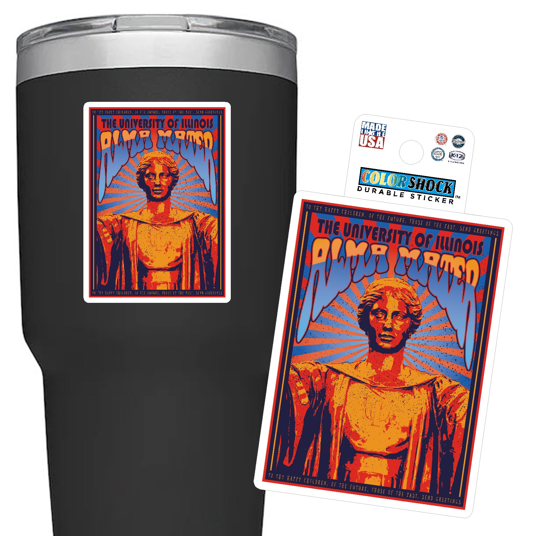 Illinois Fighting Illini Alma Jimi Sticker