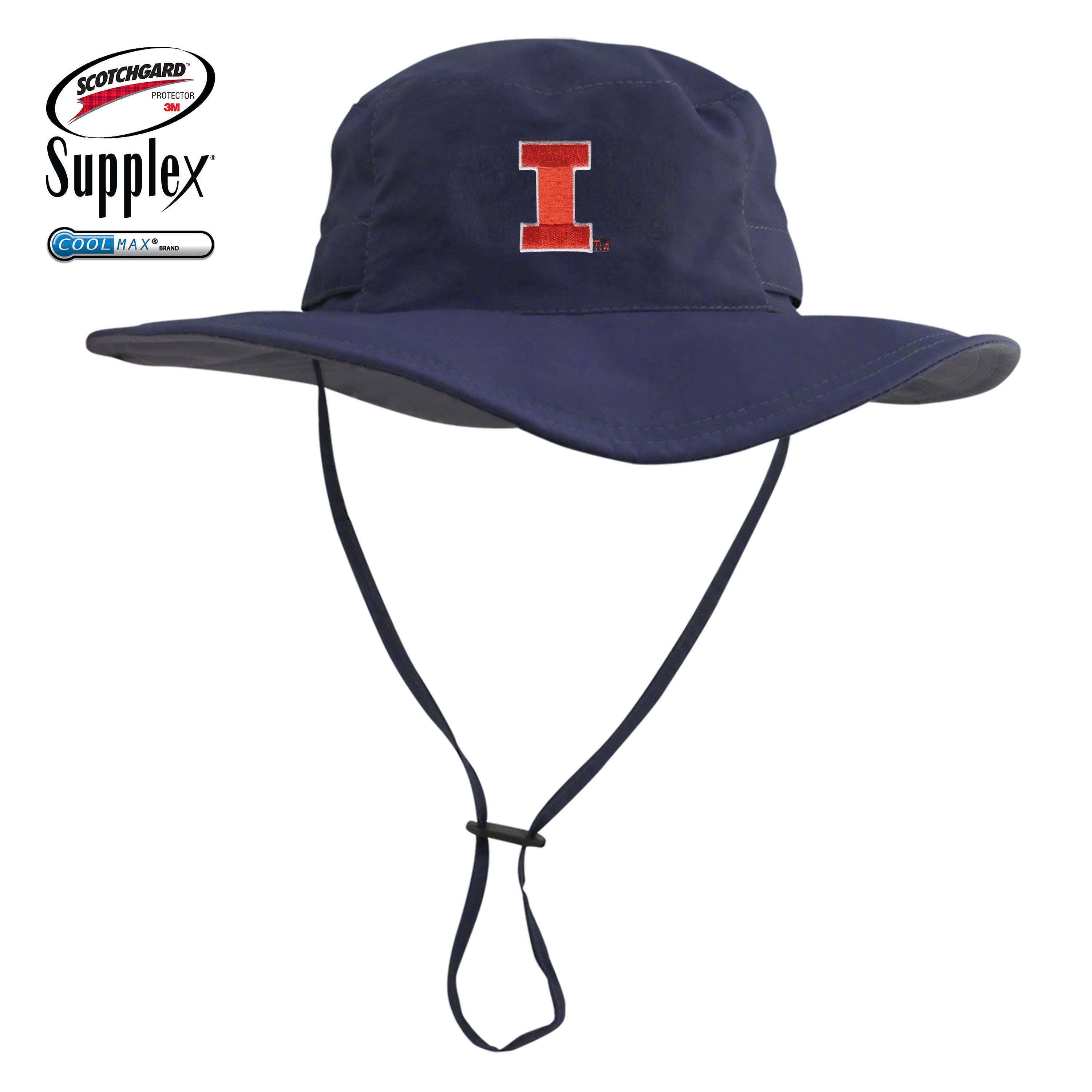 Illinois Fighting Illini Navy Logo Boonie