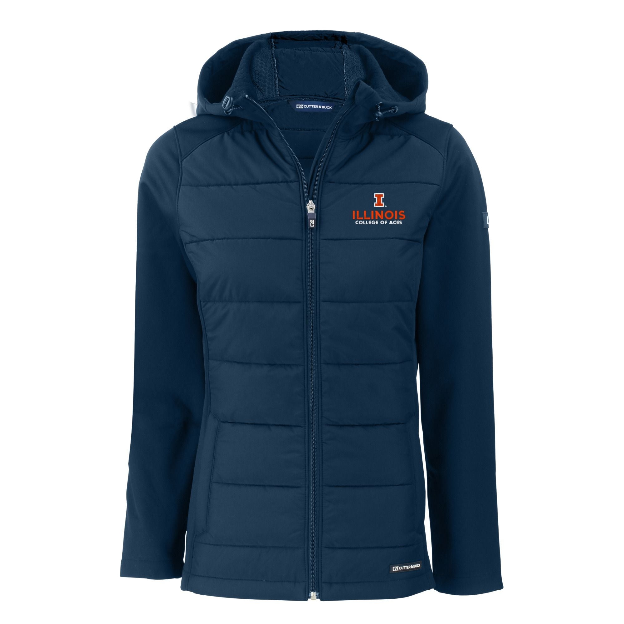 Illinois Fighting Illini Women's Evoke Hybrid Hooded Jacket ACES