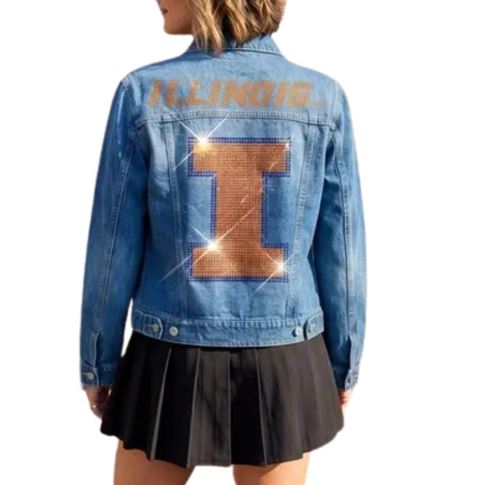 Illinois Fighting Illini Women's Block I Jean Jacket