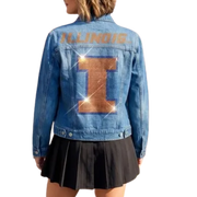 Illinois Fighting Illini Women's Block I Jean Jacket