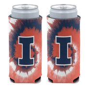 Illinois Fighting Illini Tie Dye Slim Can Coozie 12 oz.