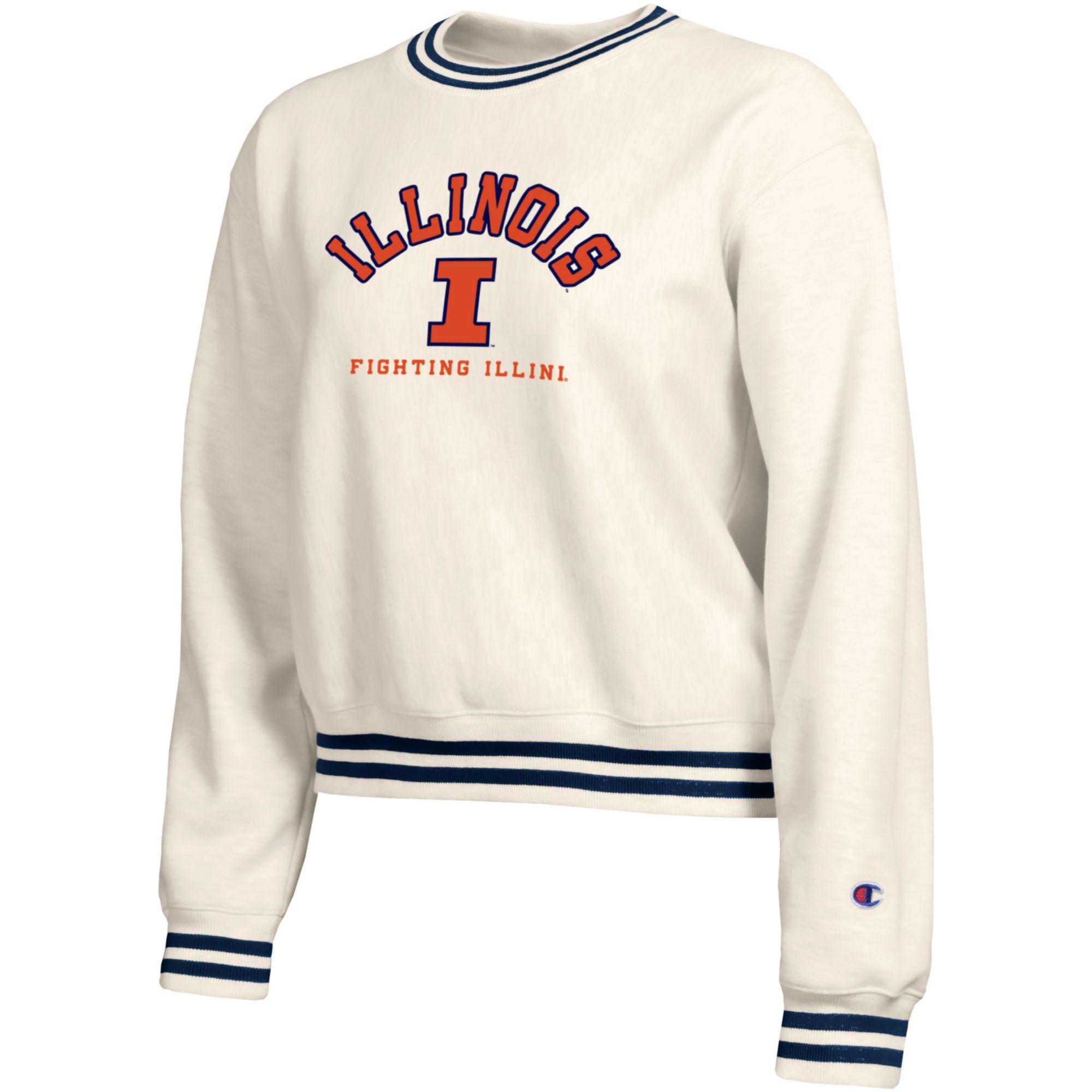 Illinois Champion Women's Reverse Weave Rib Crewneck
