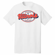 Illinois Fighting Illini White Oval Script Tee