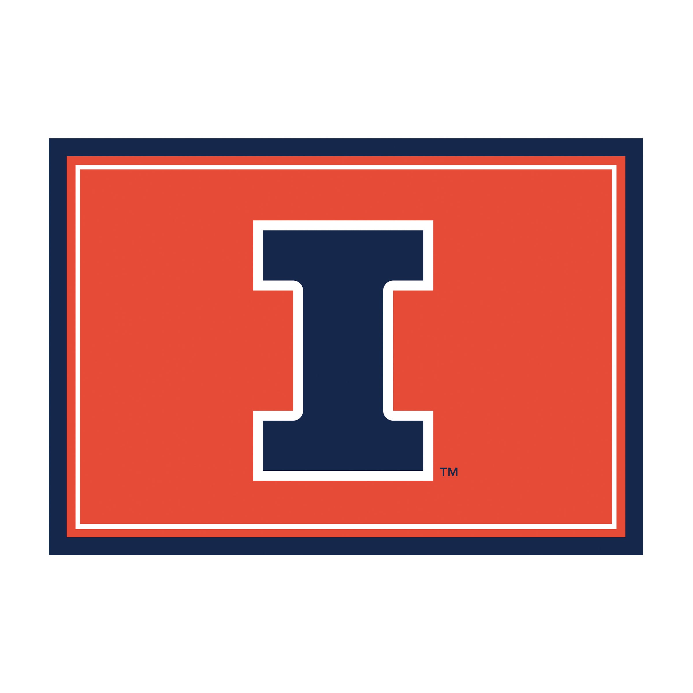 University of Illinois 3x4 Area Rug