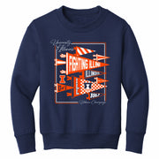 Illinois Kids Sweatshirt Navy Pennant Box