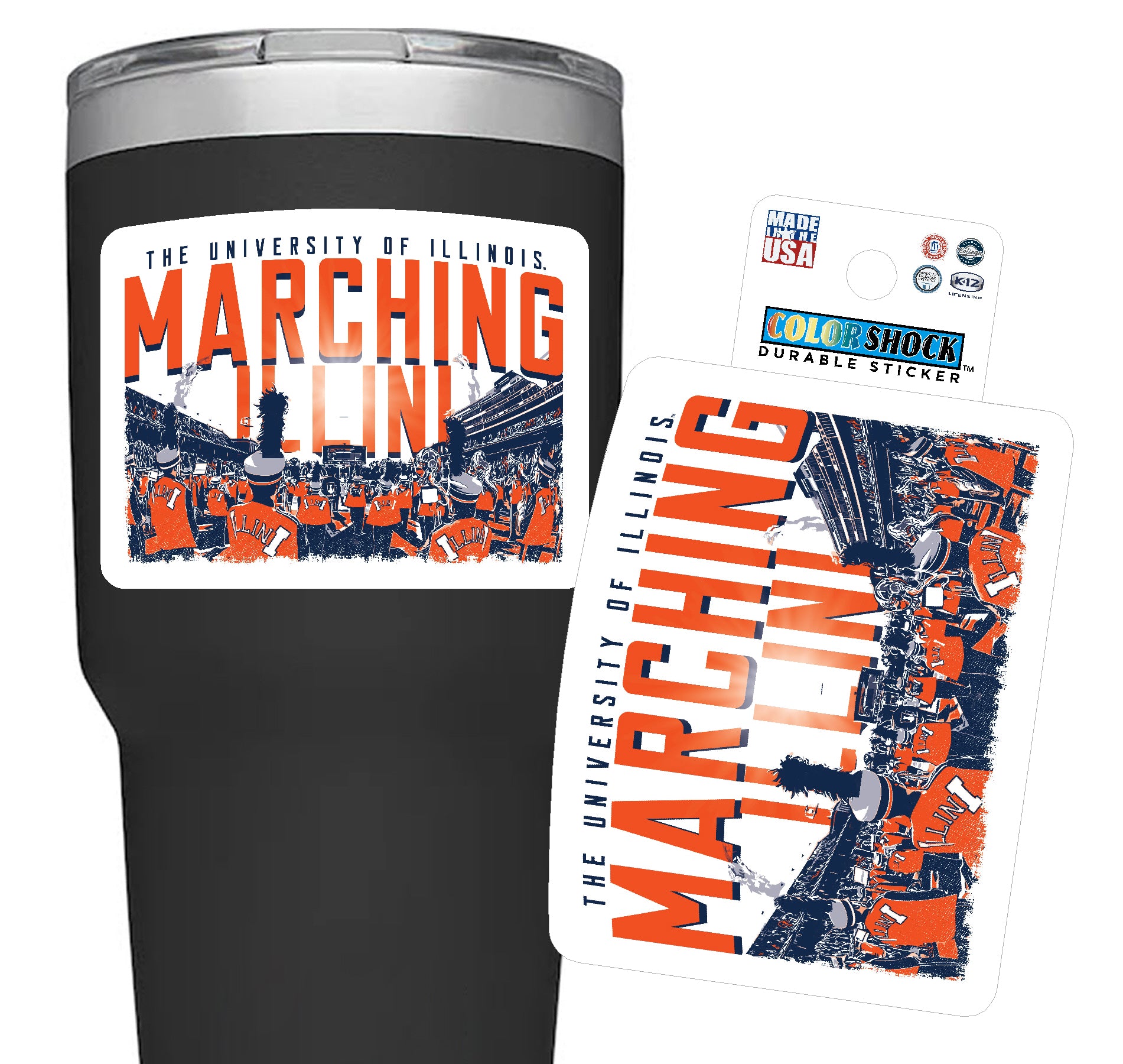 Marching Illini Sticker