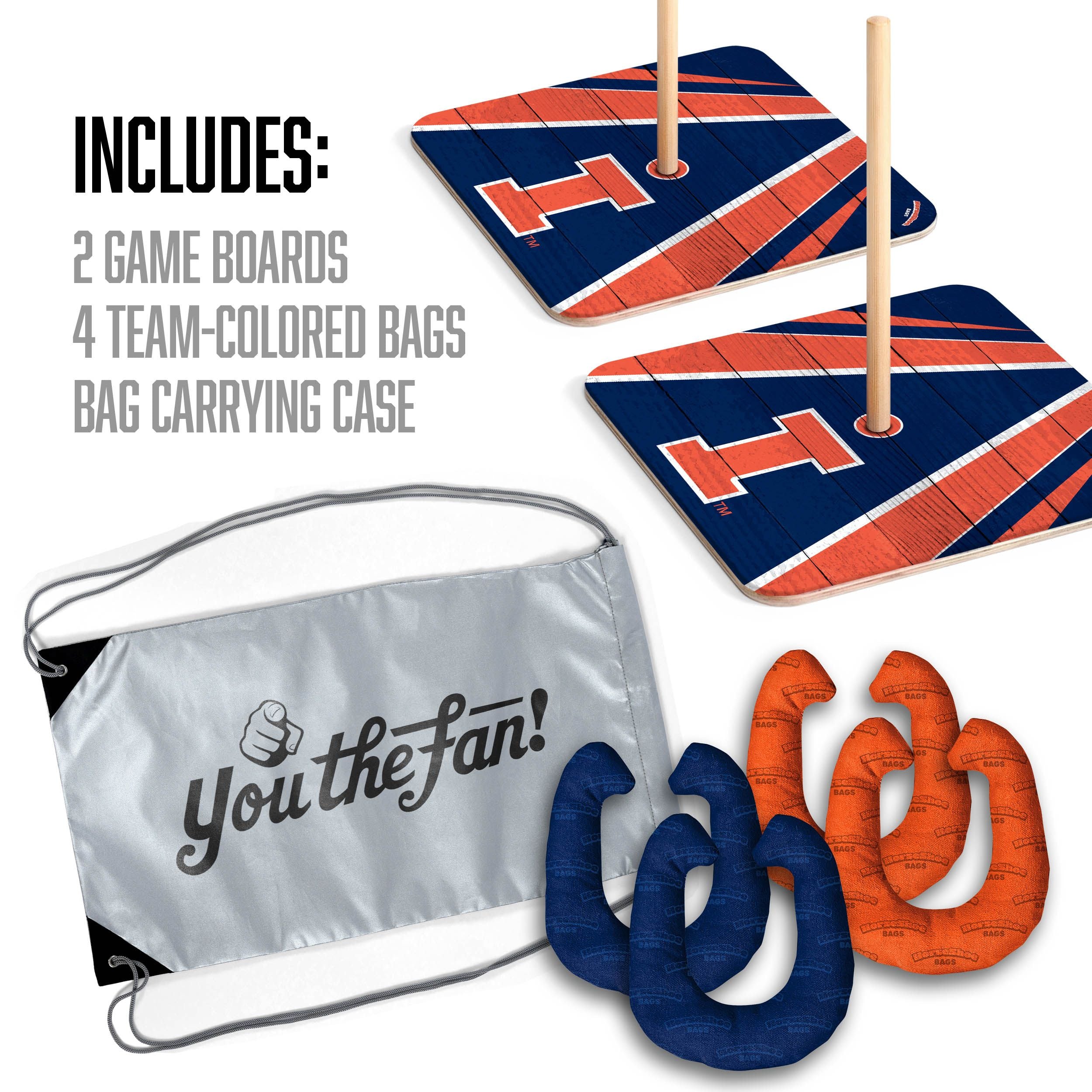 Illinois Fighting Illini HorseShoe Bags