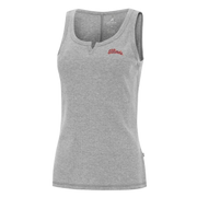 Fighting Illini Women's Antigua Grey V-Notch Script Tank Top