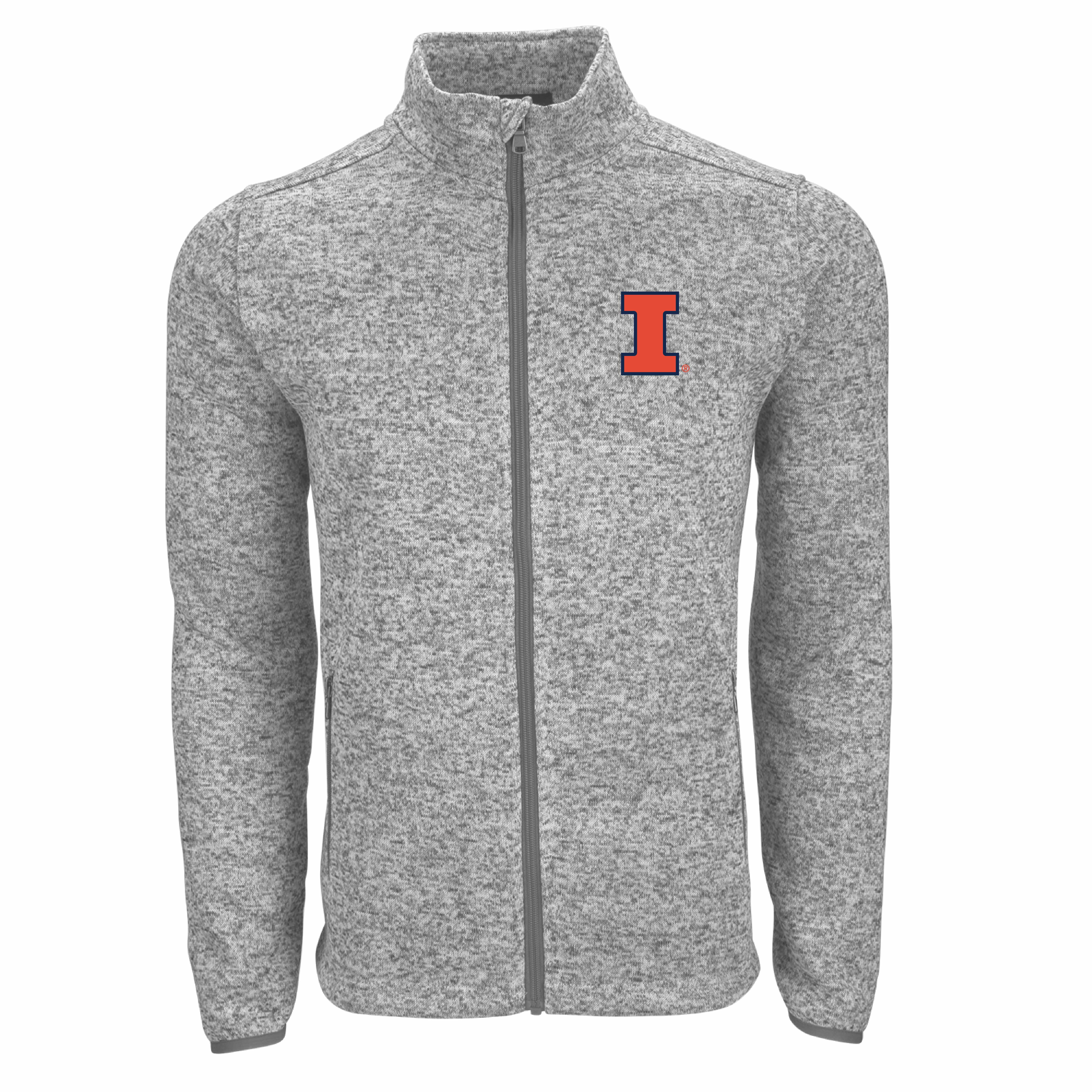 Illinois Fighting Illini Men's Big and Tall Summit Jacket Grey