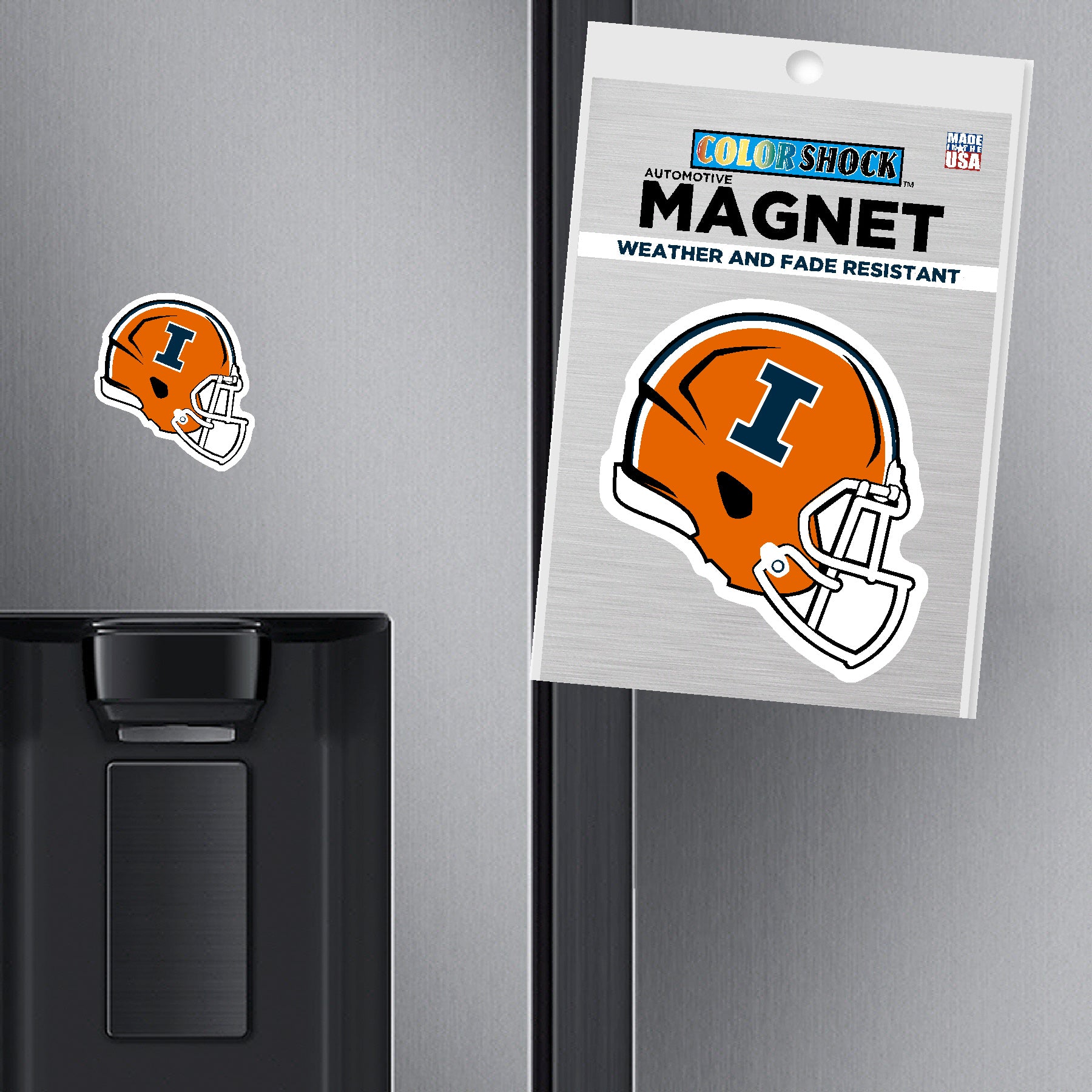 Illinois Fighting Illini Football Helmet Magnet