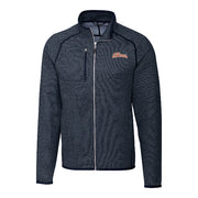 Illinois Fighting Illini Cutter & Buck Mainsail Men's Navy Sweater-Knit Jacket