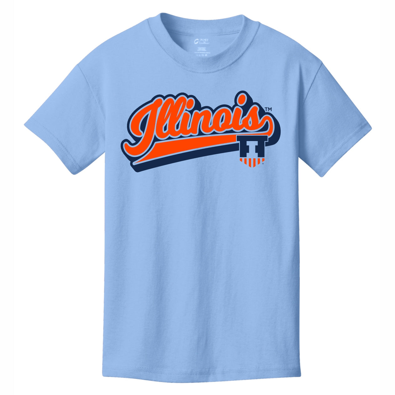 Illinois T-Shirt Kids Powder Blue Script