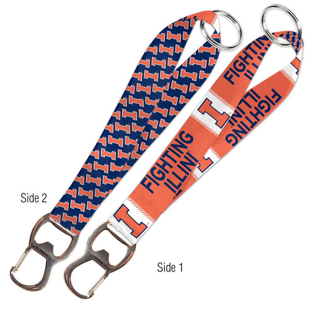 Illinois Fighting Illini Keystrap with Bottle Opener