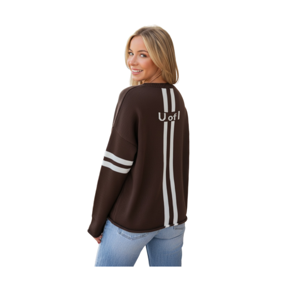 Fighting Illini Chocolate Block I Sweater