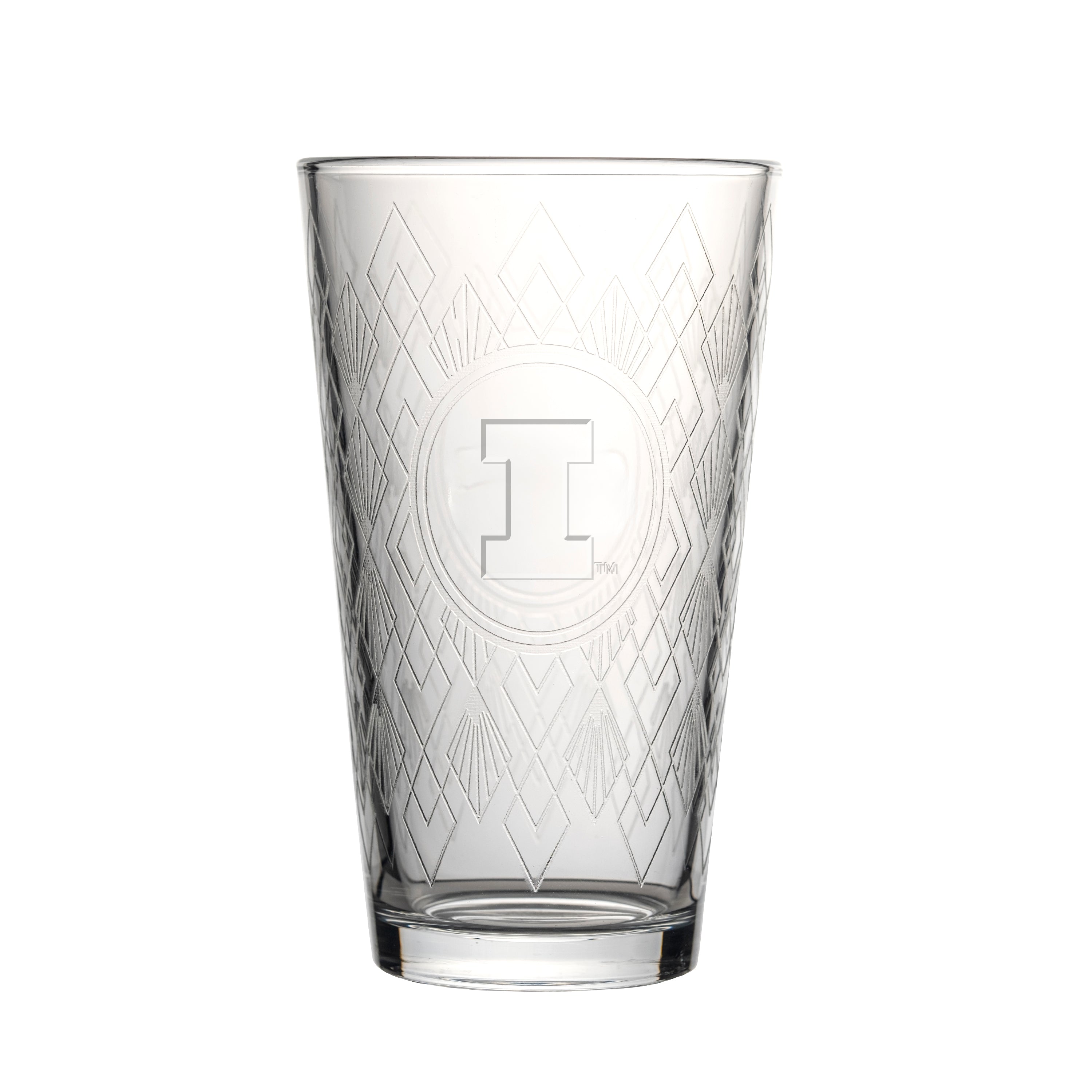 Illinois Fighting Illini Diamond Pint Glass