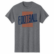 Illinois Football T-Shirt Grey Block I Texture