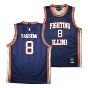 Illinois Fighting Illini NIL Basketball Jersey Navy #8 Fagbemi