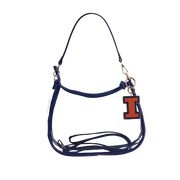 Fighting Illini Navy Sara Beaded Charm Purse