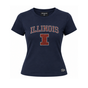 Fighting Illini Hype & Vice Rhinestone Navy Crop