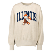 Illinois Fighting Illini Pennant Bear Arch Crewneck Sweatshirt
