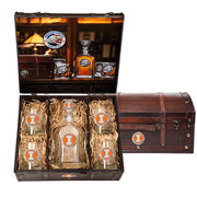 Illinois Capitol Decanter Chest set 4 Rocks Glasses