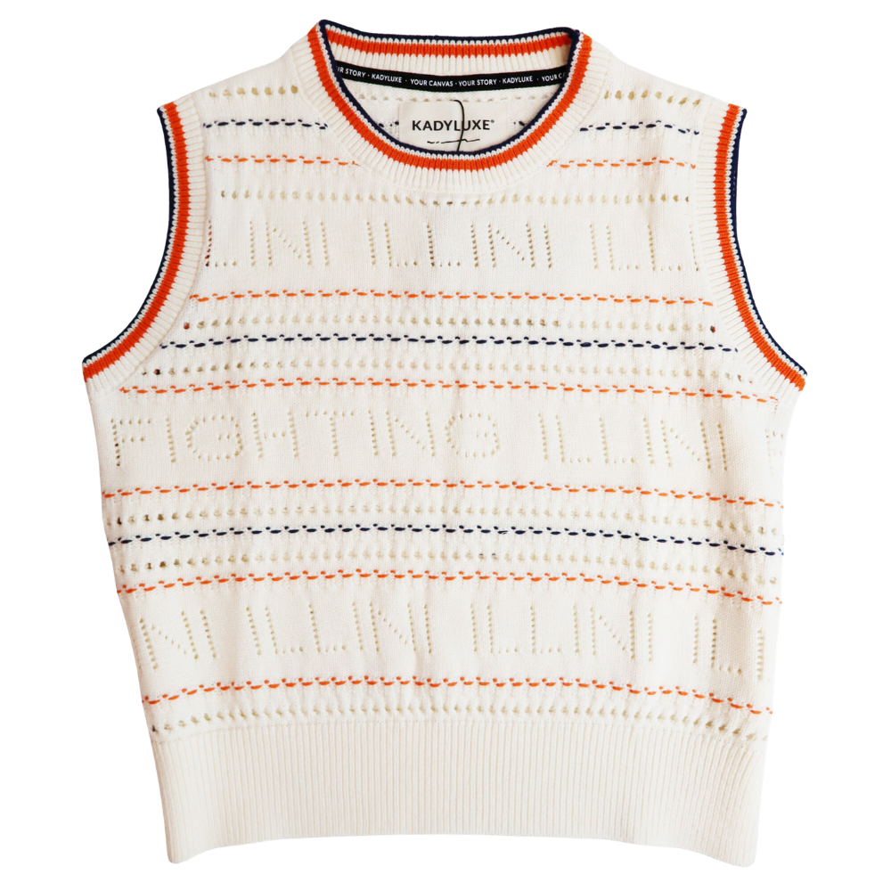Illinois Fighting Illini Cream Knit Sweater Tank