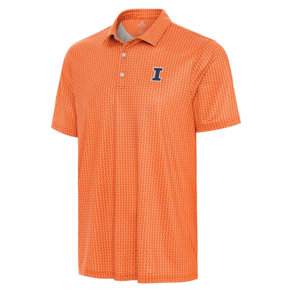 Illinois Fighting Illini Football Huddle Polo Orange