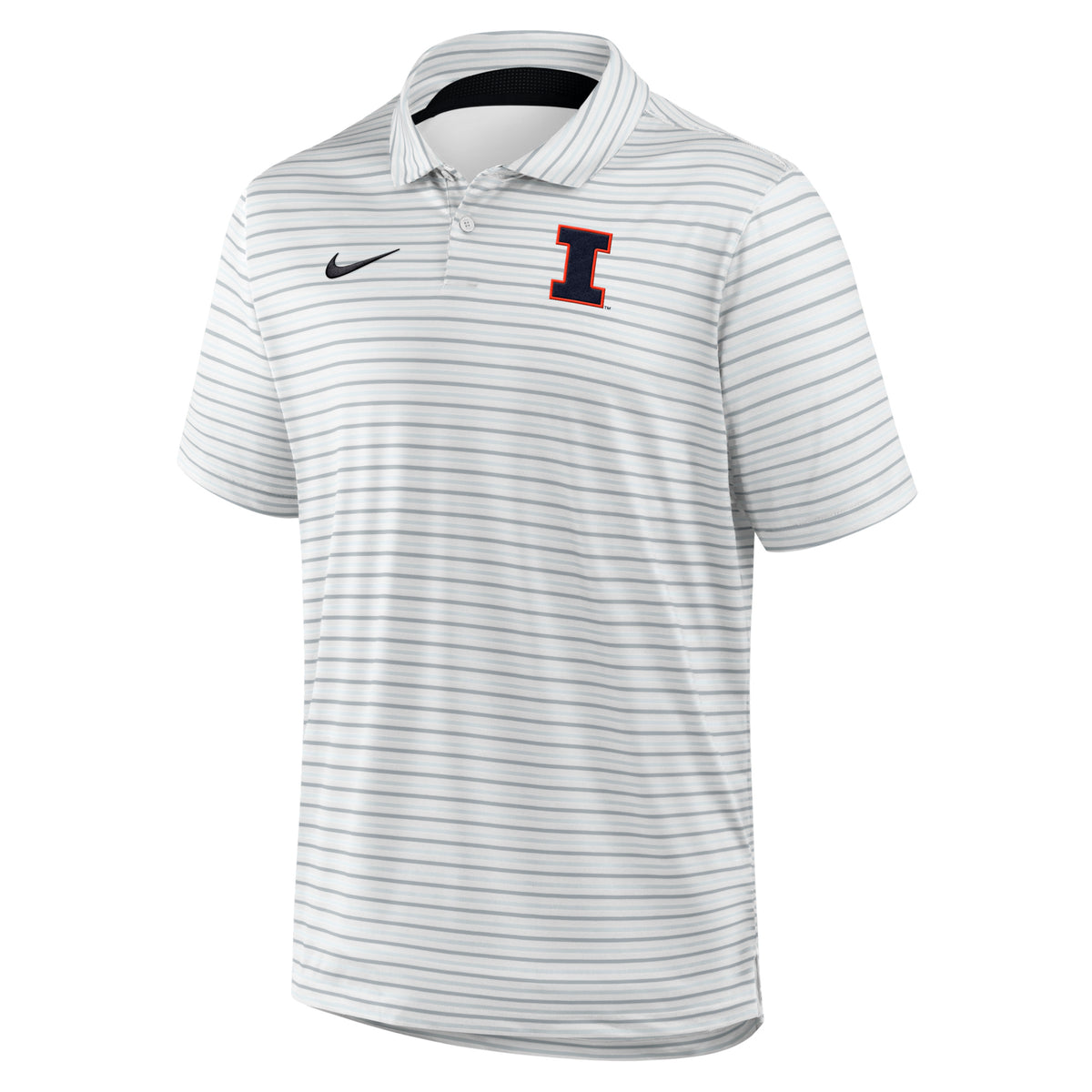 Illinois Nike White Tour Stripe Polo