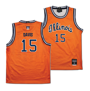 Illinois Fighting Illini NIL Basketball Jersey Script #15 Davis