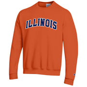 Illinois Fighting Illini Orange Champion Twill Powerblend Crewneck Sweatshirt