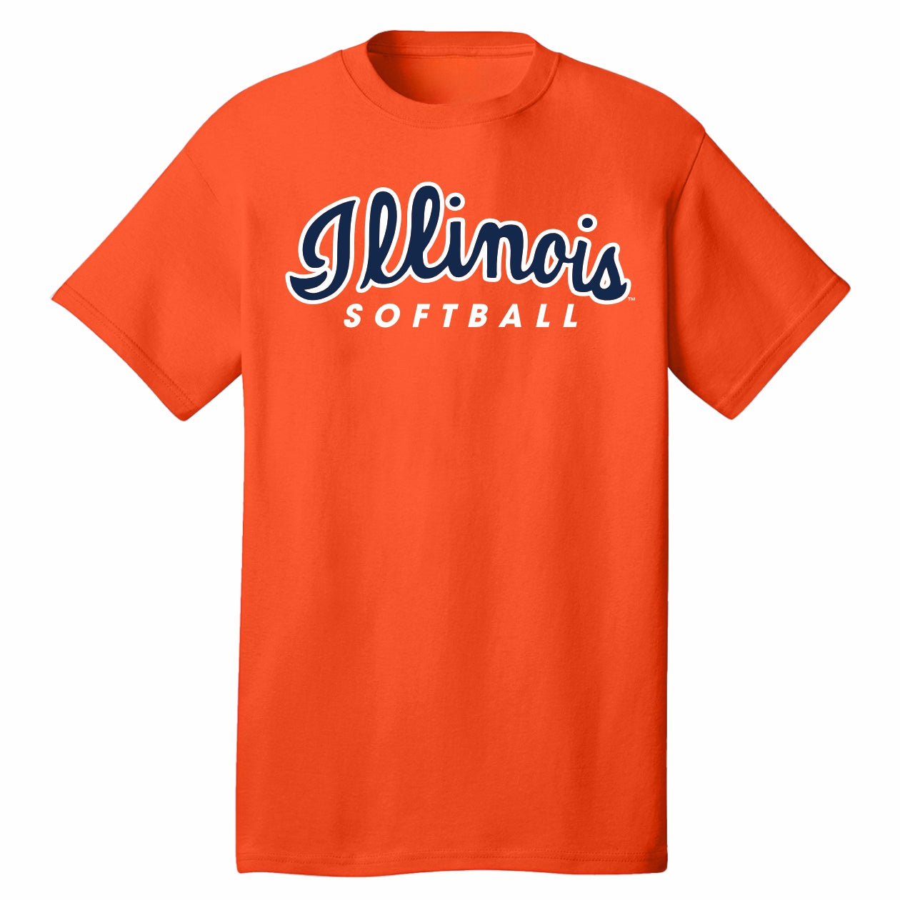 Illinois Fighting Illini Softball T-Shirt Orange Script