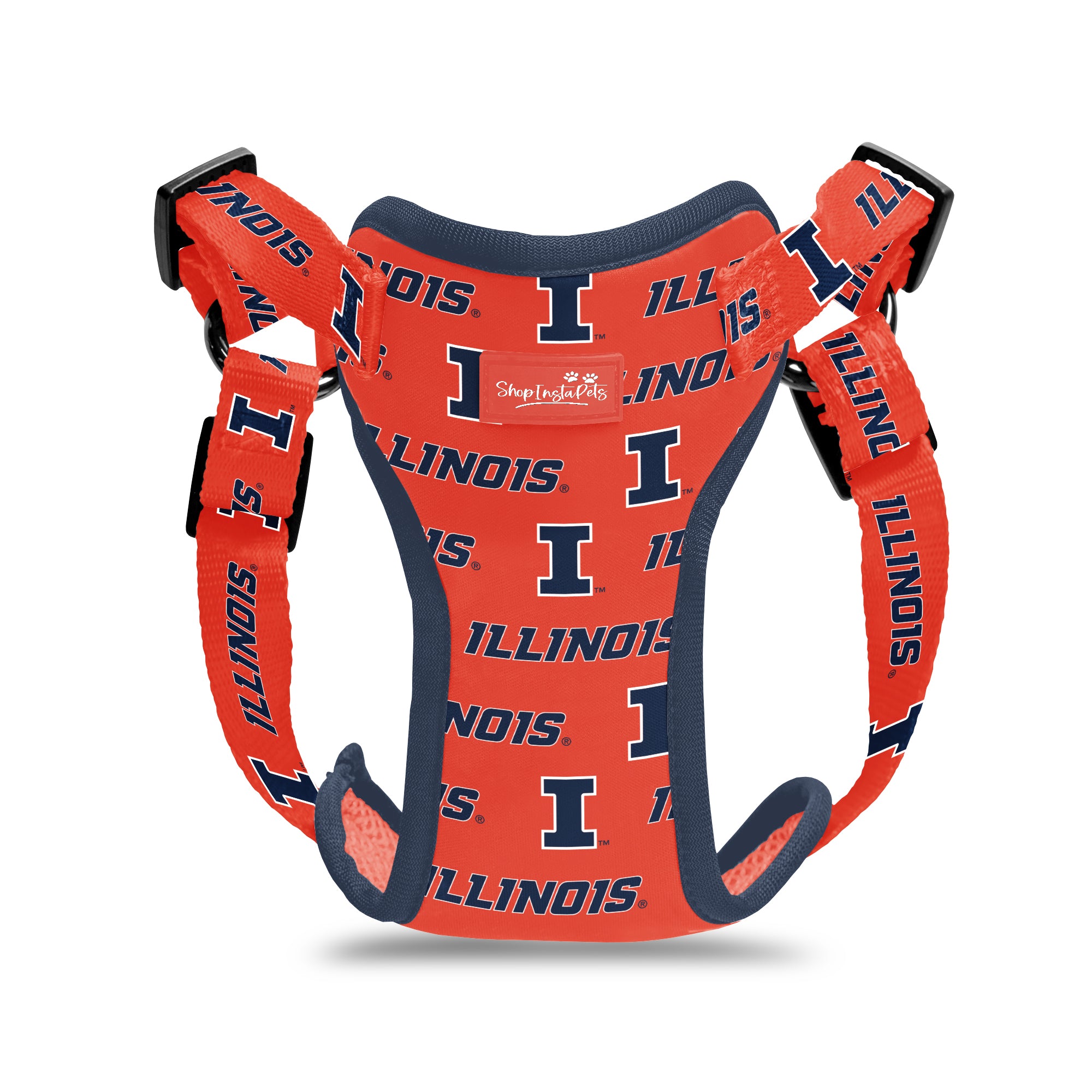 Fighting Illini Orange Dog Harness