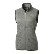 Illinois Fighting Illini Cutter & Buck Women's Mainsail Sweater Knit Full Zip Vest
