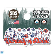 Illinois Fighting Illini Floral Decal