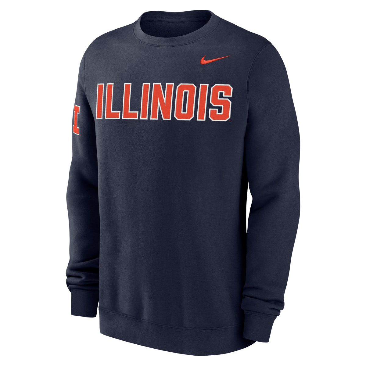 Illinois Nike Tackle Twill Club Fleece Crew